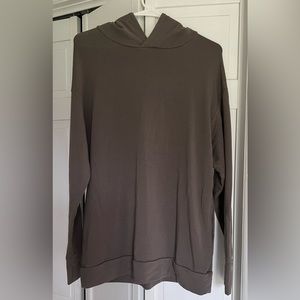 Offline by Aerie, super soft taupe-grey, oversized hoodie with thumb holes